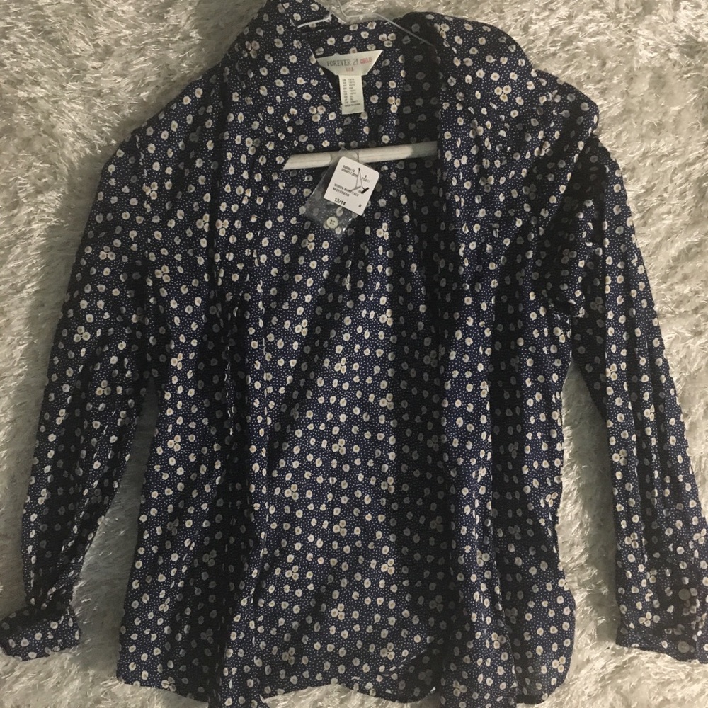 FOREVER 21 NWT BUTTON UP FLORAL SHIRT